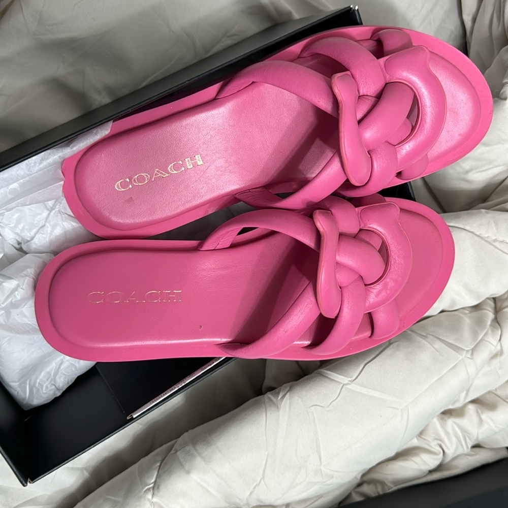 Coach sandals worn once! size 8.5 fits like a 8